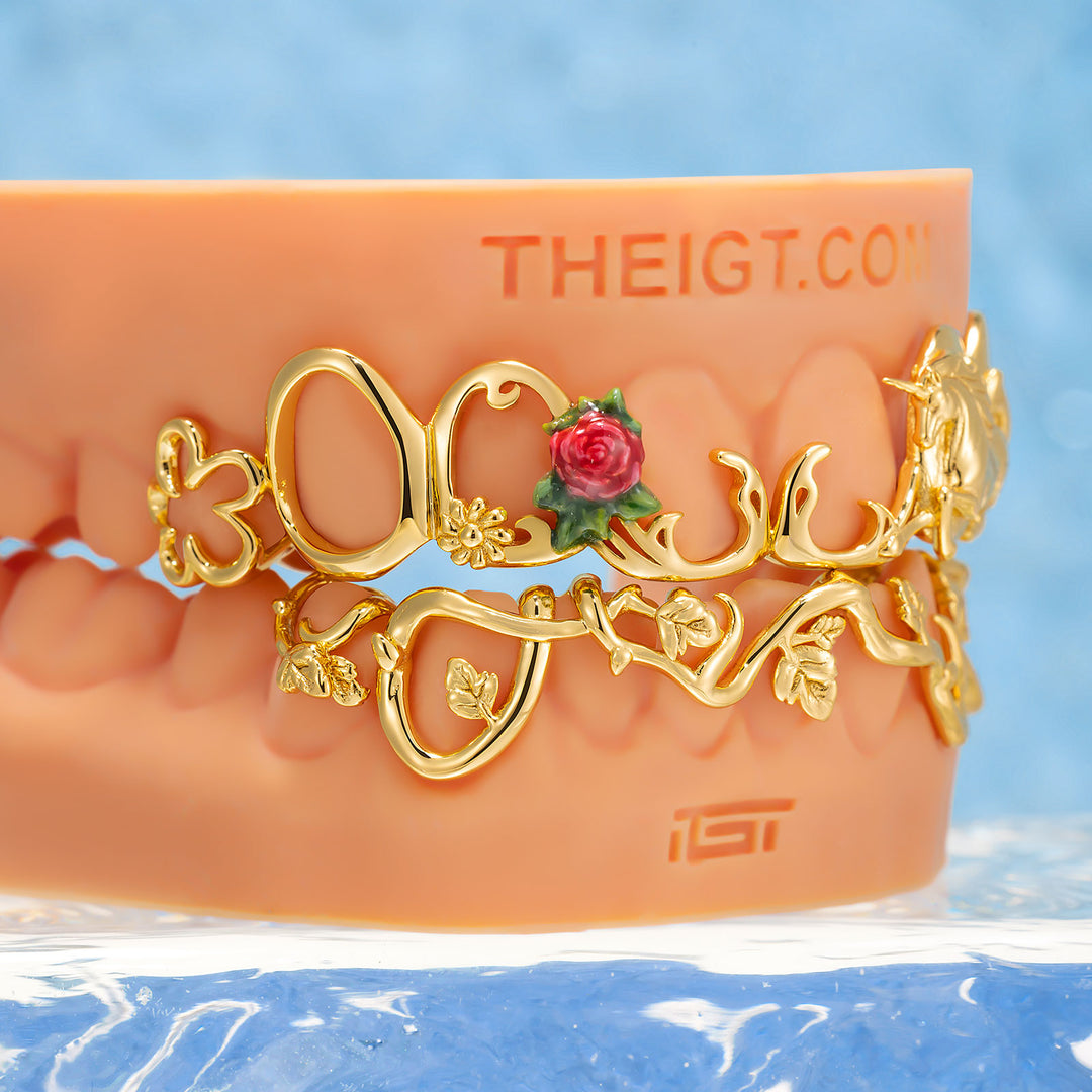 Pegasus Rose Vine Frame Grillz