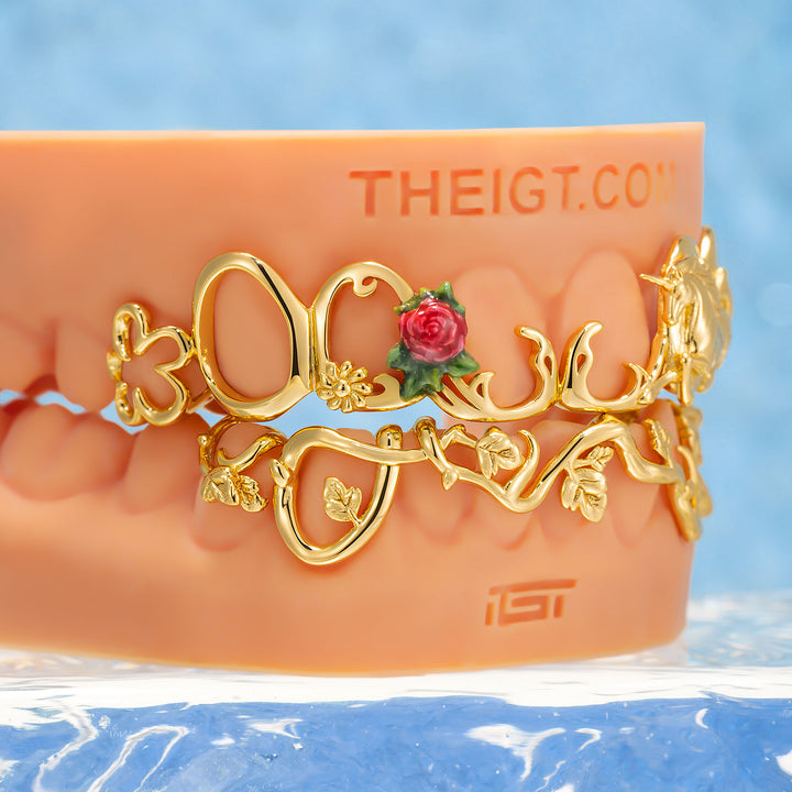 Pegasus Rose Vine Frame Grillz