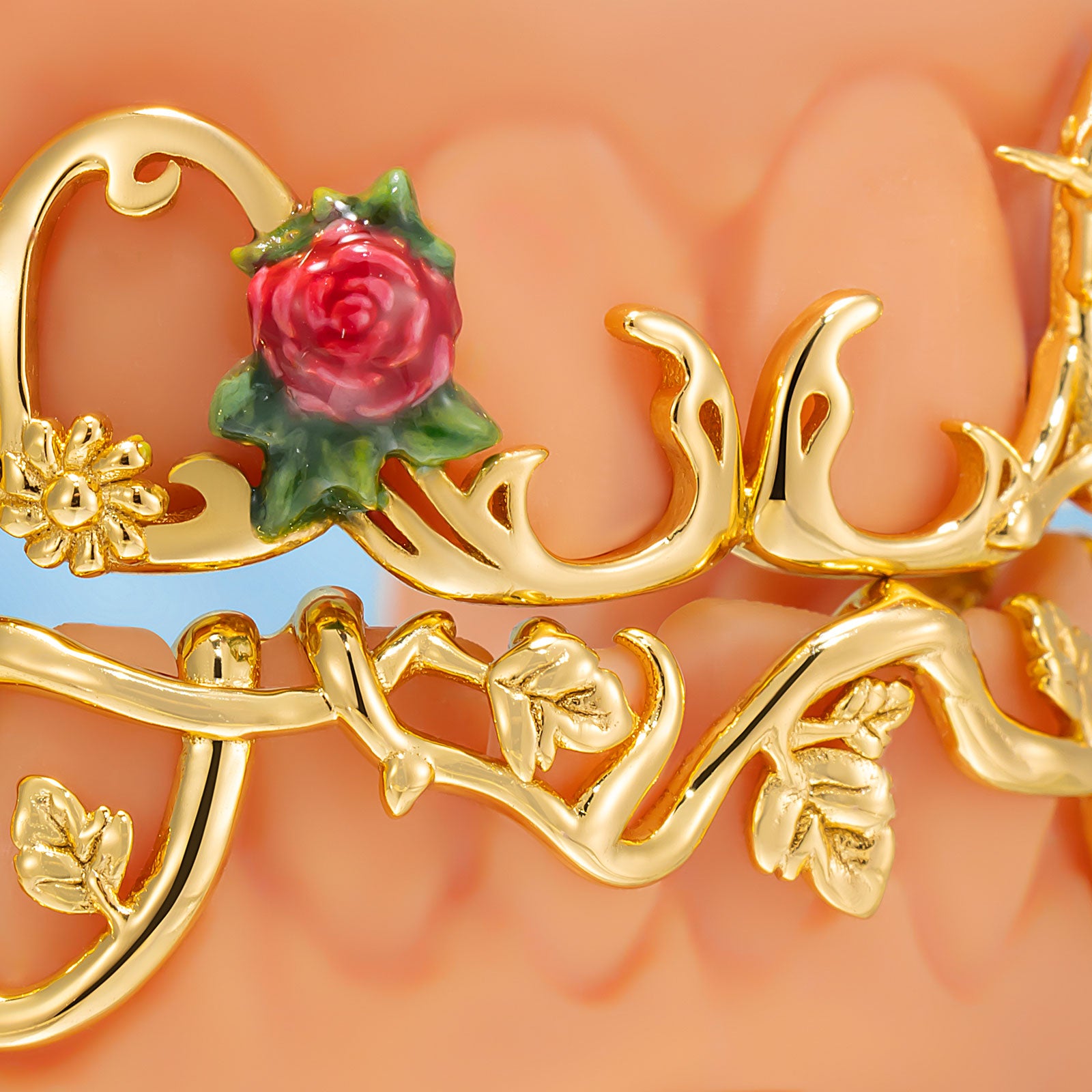 Pegasus Rose Vine Frame Grillz
