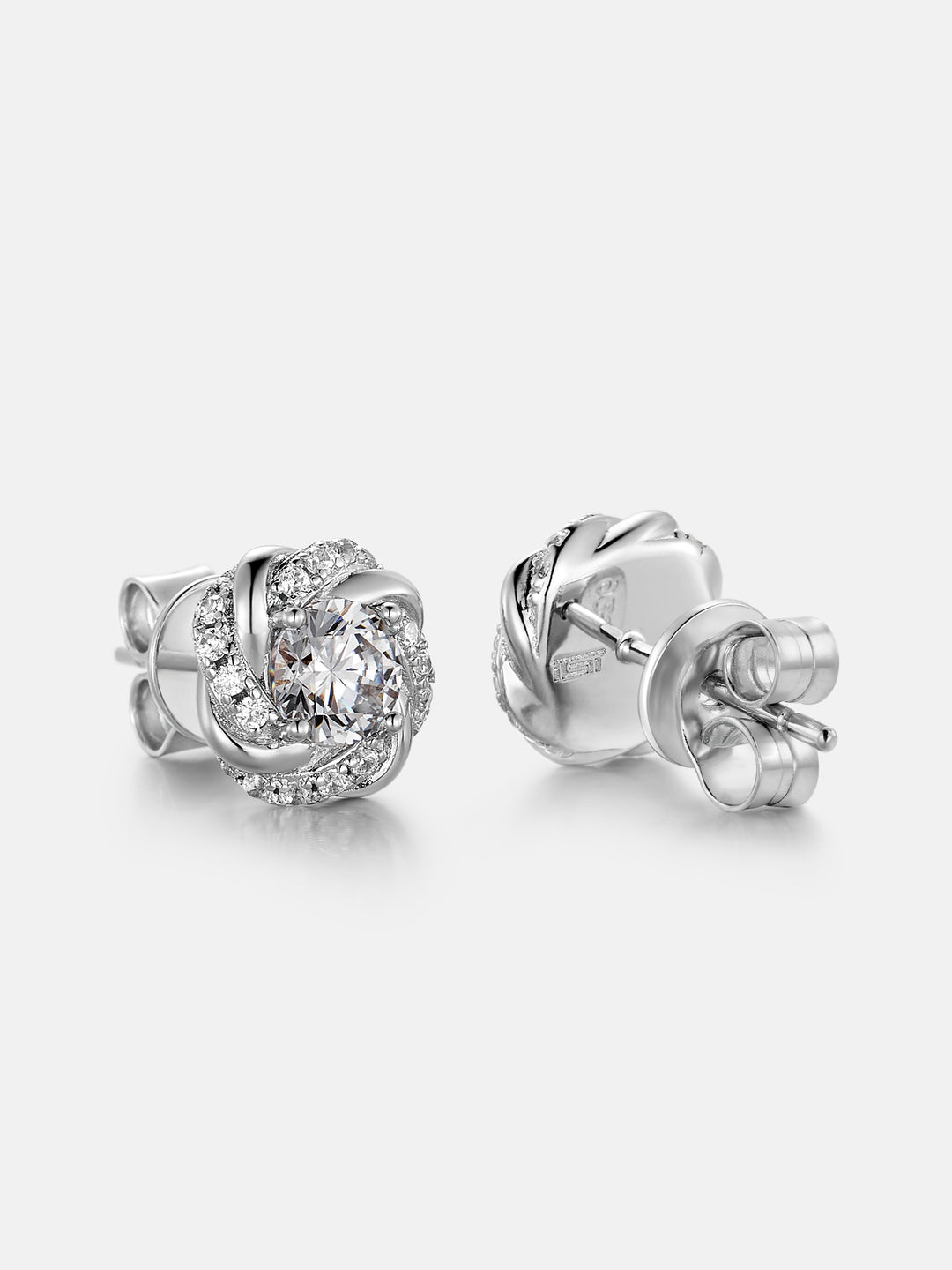 Petal Knot Cluster Moissanite Earrings