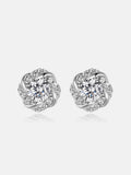 Petal Knot Cluster Moissanite Earrings