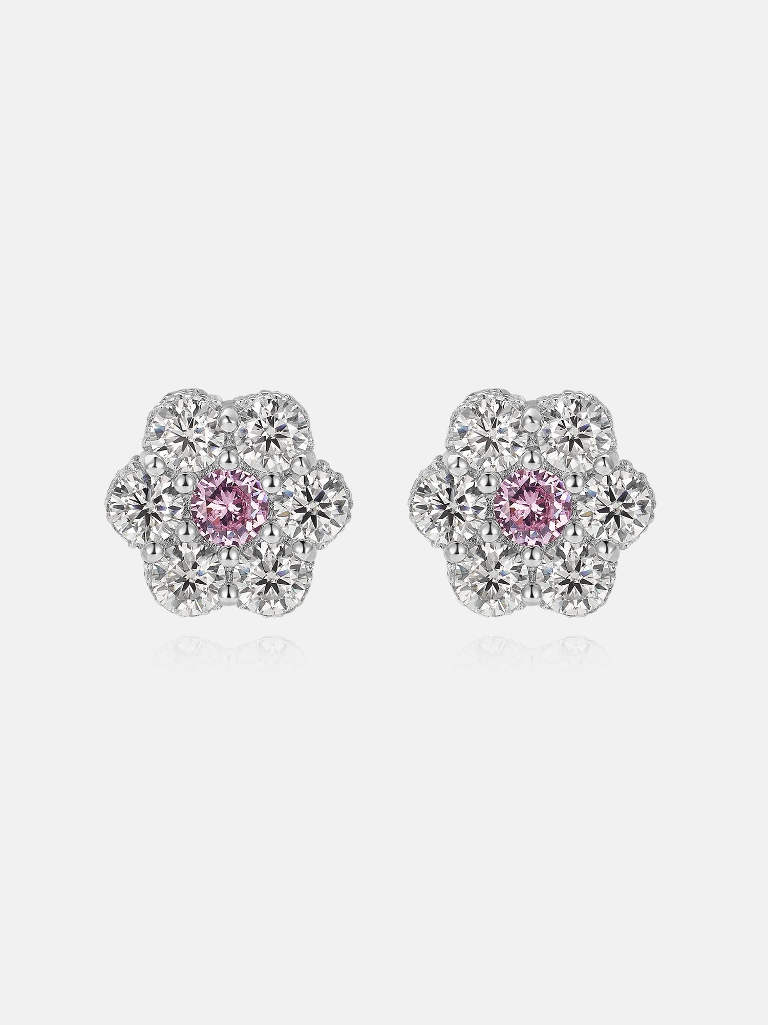 Colored Gem & Moissanite Cluster Hexagon Earrings-Total 2.4CT