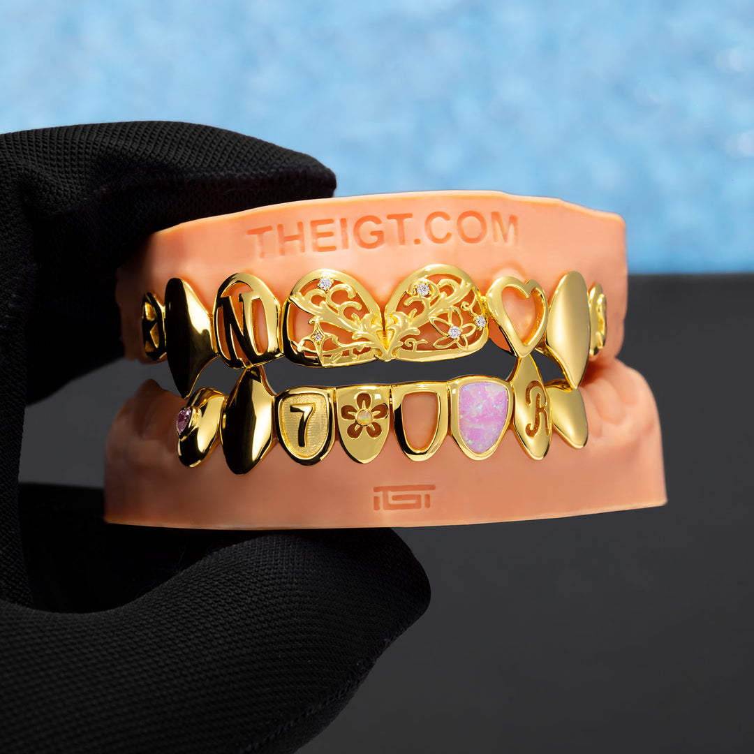 Pink Heart Opal Fusion Grillz