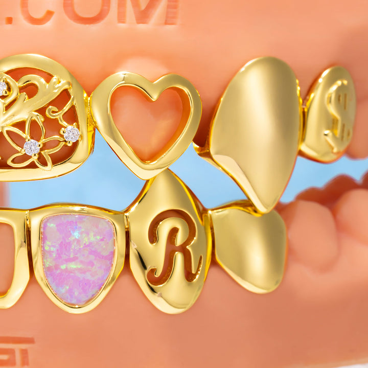 Pink Heart Opal Fusion Grillz