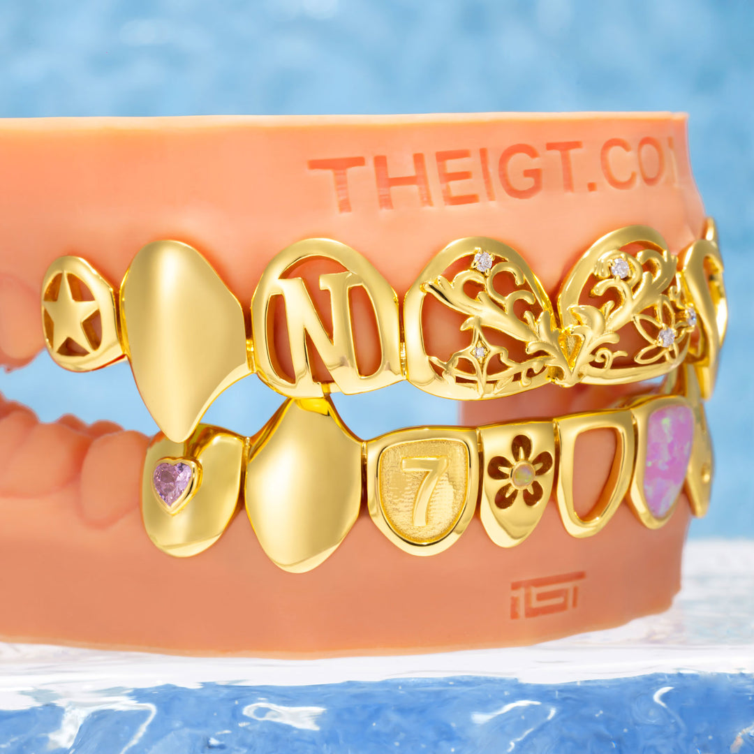 Pink Heart Opal Fusion Grillz