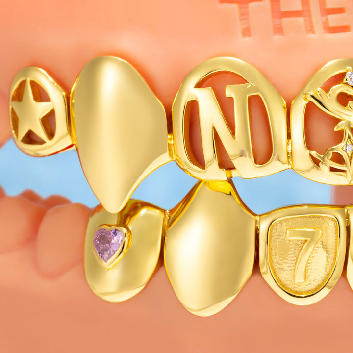 Pink Heart Opal Fusion Grillz