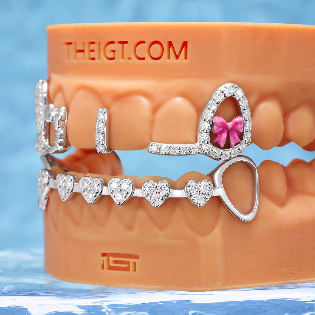 Pink Ribbon Kitty Aesthetic Grillz
