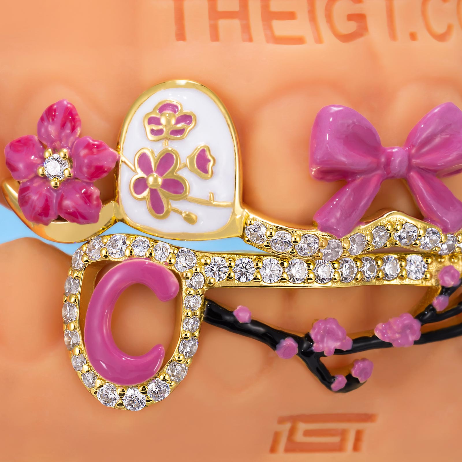 Pink Sakura Cherry Blossom Grillz - Elegant Floral Grillz | ICEGIANT