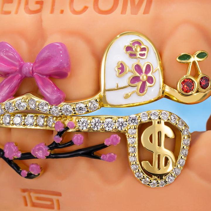 Pink Sakura Cherry Blossom Grillz