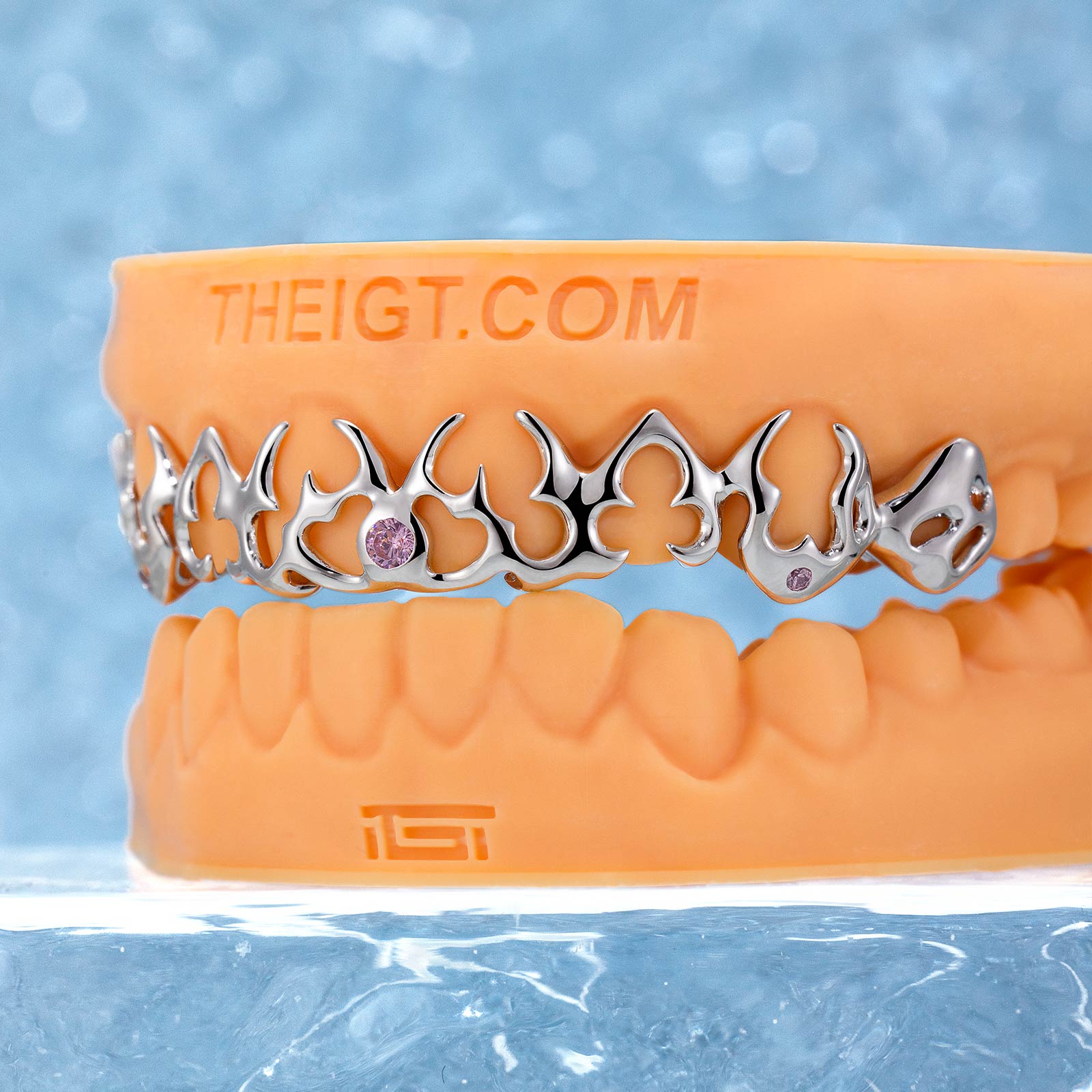 Pink Sapphires On Thorn Grillz