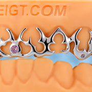 Pink Sapphires On Thorn Grillz