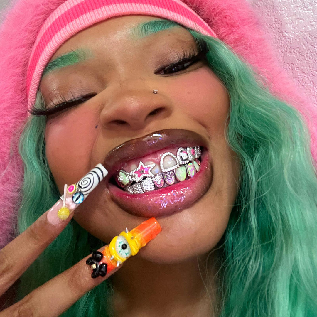 Pink Star Kitty & Octopus Grillz