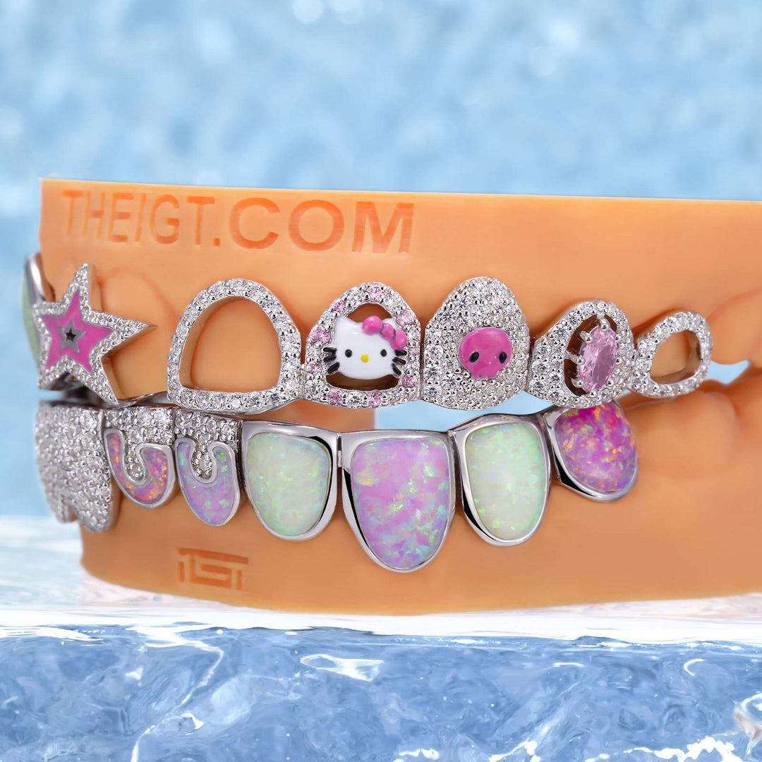 Pink Star Kitty & Octopus Grillz