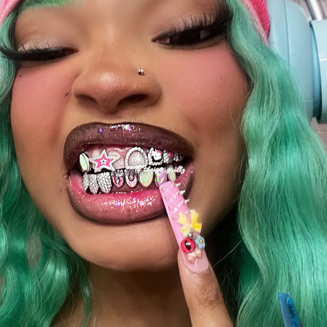 Pink Star Kitty & Octopus Grillz