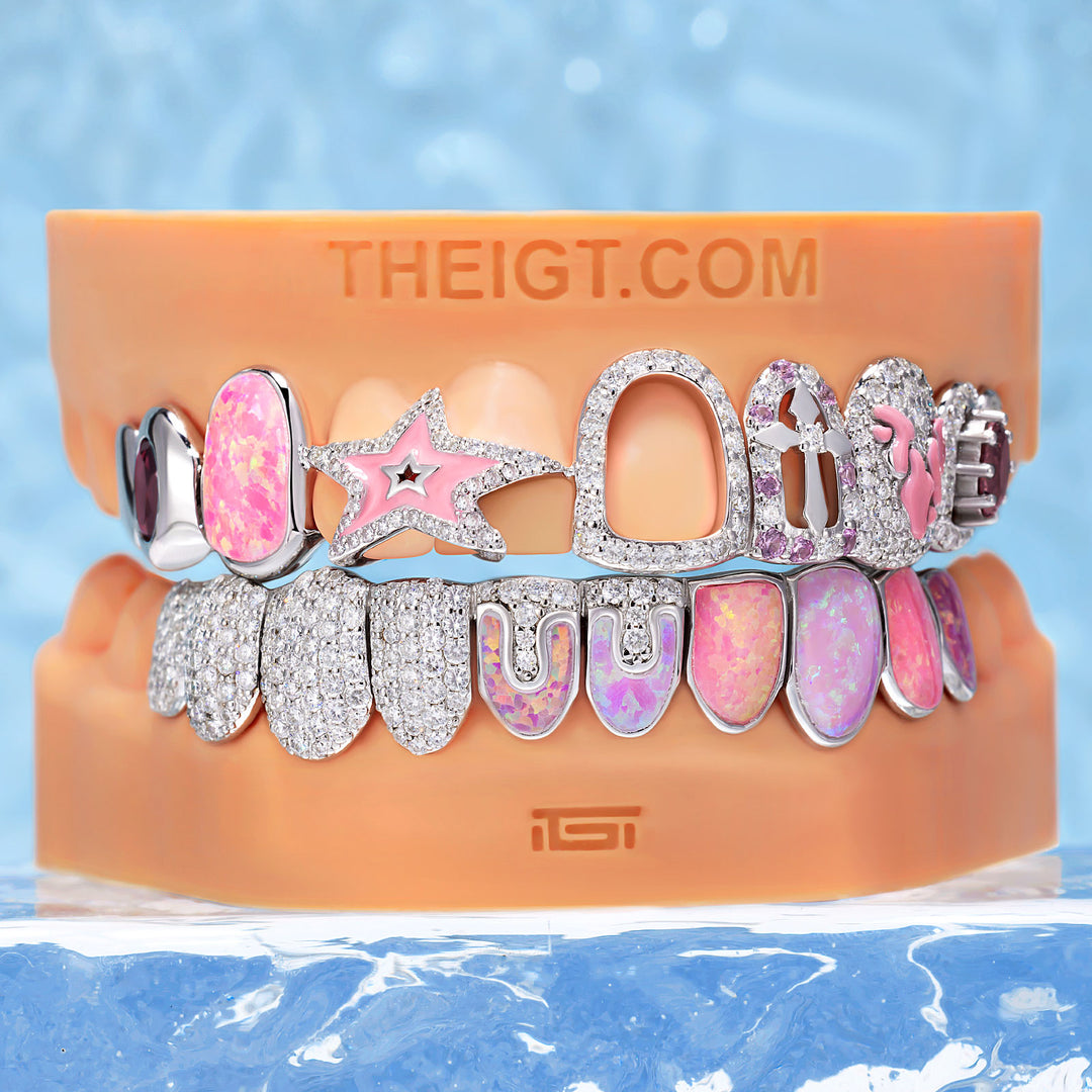 Pink Star Kitty & Octopus Grillz