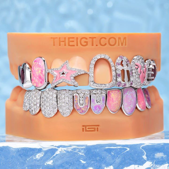 Pink Star Kitty & Octopus Grillz