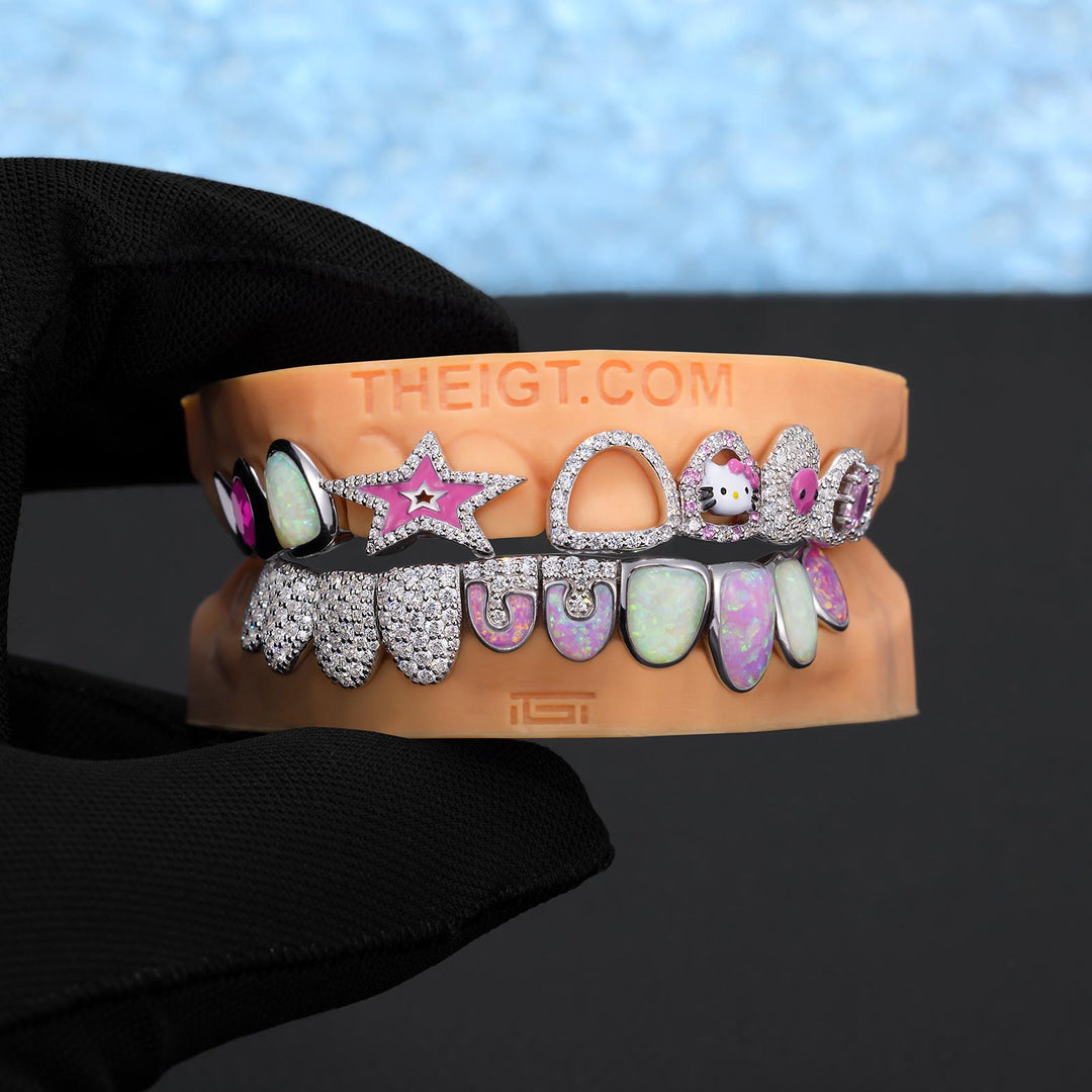Pink Star Kitty & Octopus Grillz
