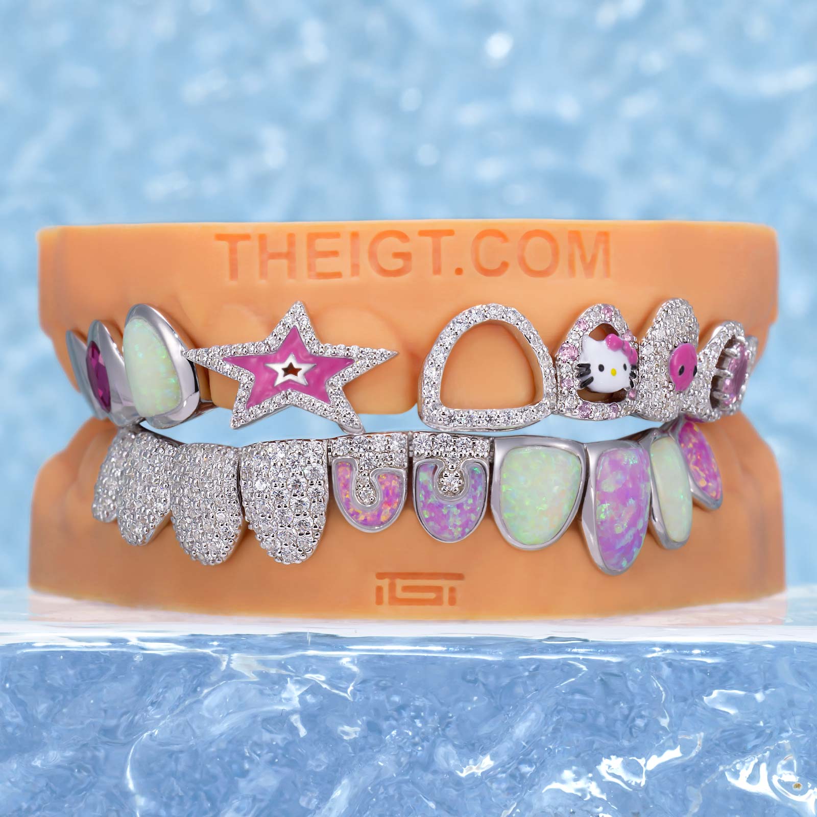 Pink Star Kitty & Octopus Grillz