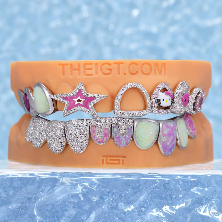 Pink Star Kitty & Octopus Grillz