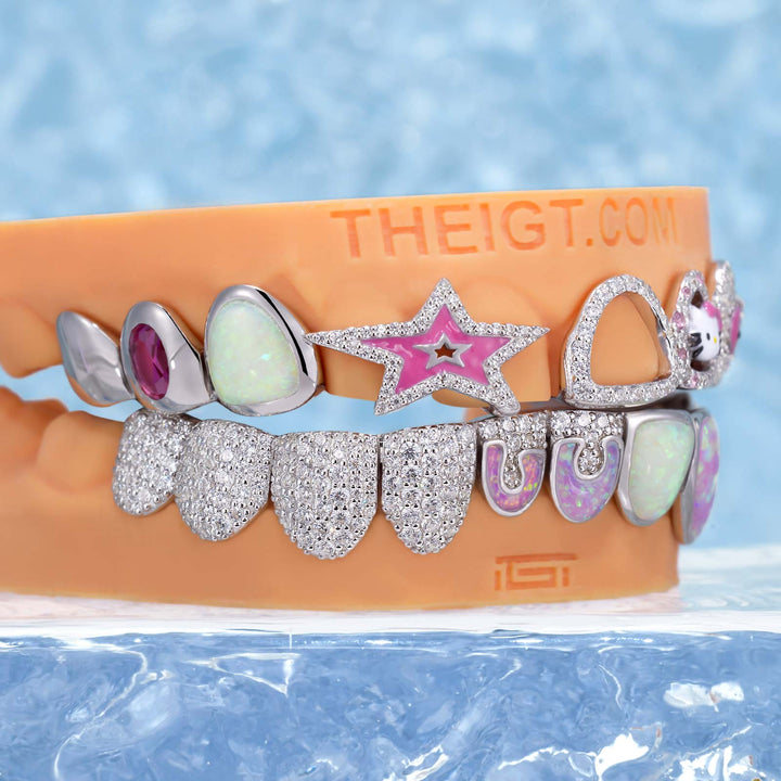 Pink Star Kitty & Octopus Grillz
