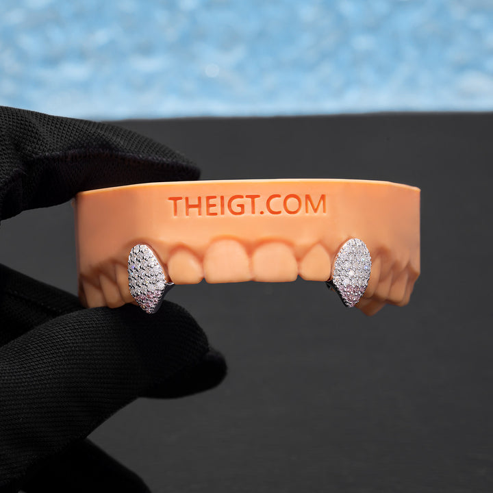 Pink Tip Fang Grillz