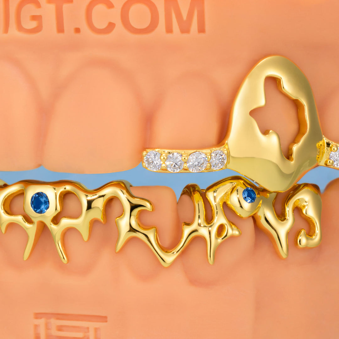 Pink Sapphires On Thorn Grillz