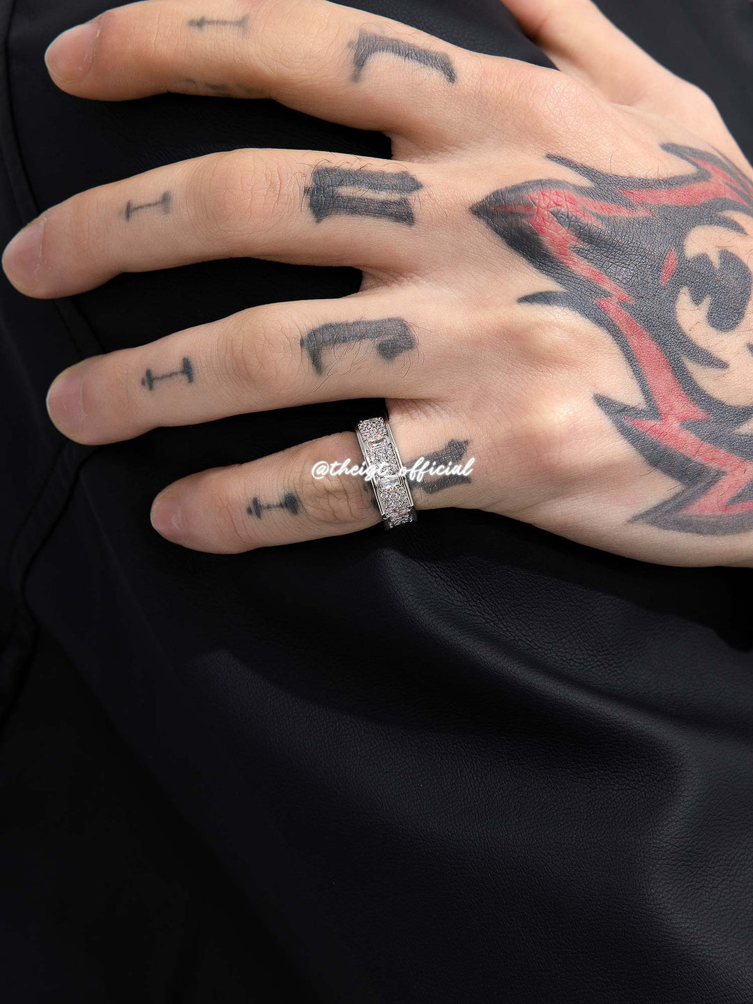 Polygon Baguette & Round Cut Moissanite Band Ring