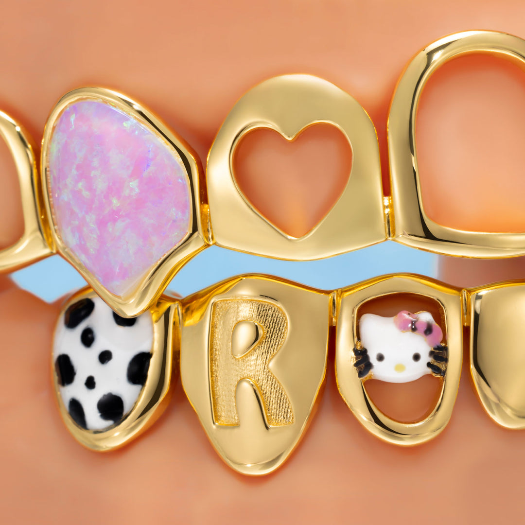 "Pop Art" Opal & Rainbow Custom Grillz