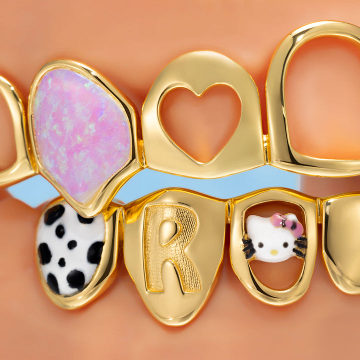 "Pop Art" Opal & Rainbow Custom Grillz