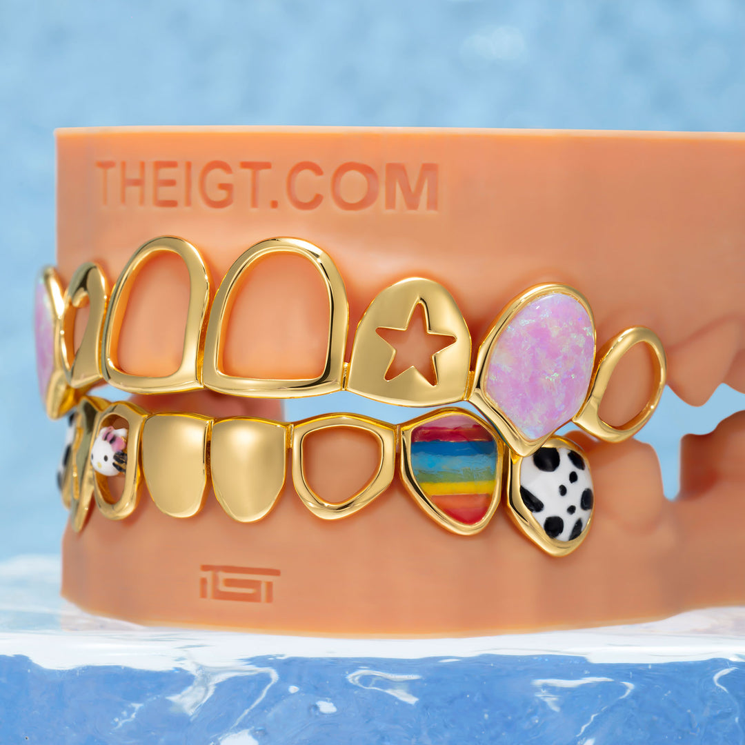 "Pop Art" Opal & Rainbow Custom Grillz