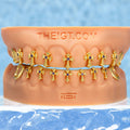 Purple Gem Gothic Cross Open Face Grillz