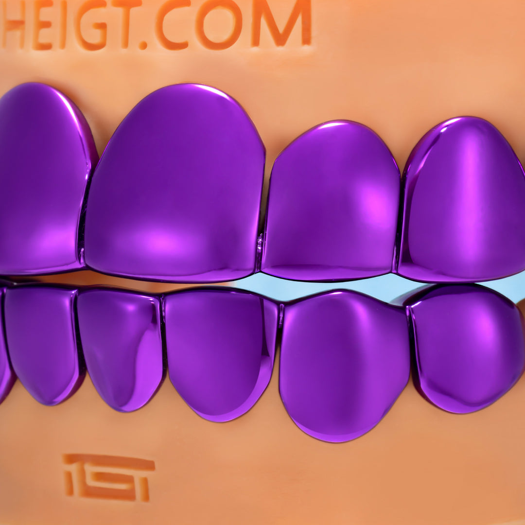 Purple Gold Grillz