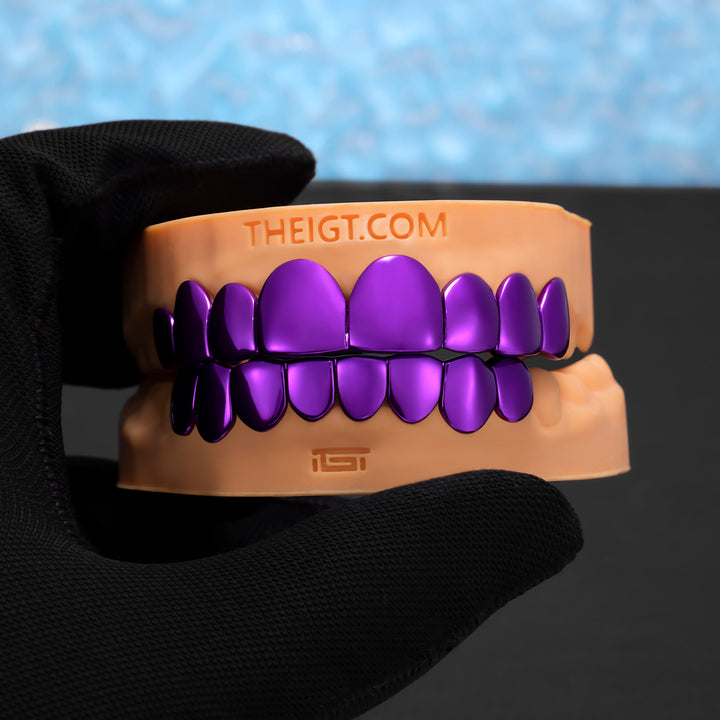 Purple Gold Grillz
