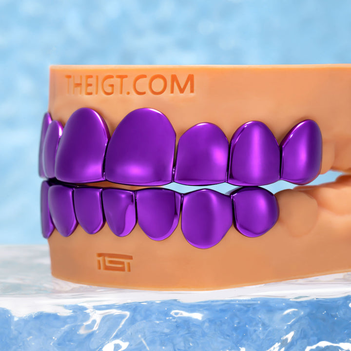 Purple Gold Grillz