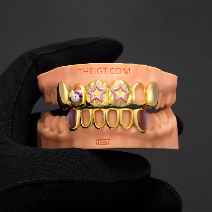 Purple Haze Iced-Out Open-Face Grillz