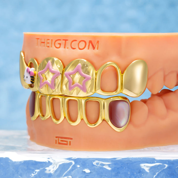 Purple Haze Iced-Out Open-Face Grillz