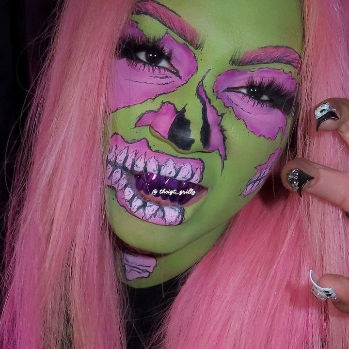 Purple Gold Grillz