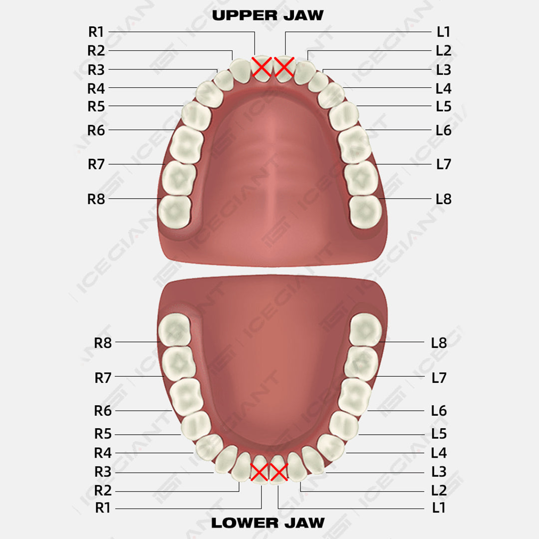 Open Face With Heart Style Grillz