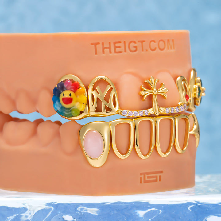 Rainbow Flower & Cross Custom Set
