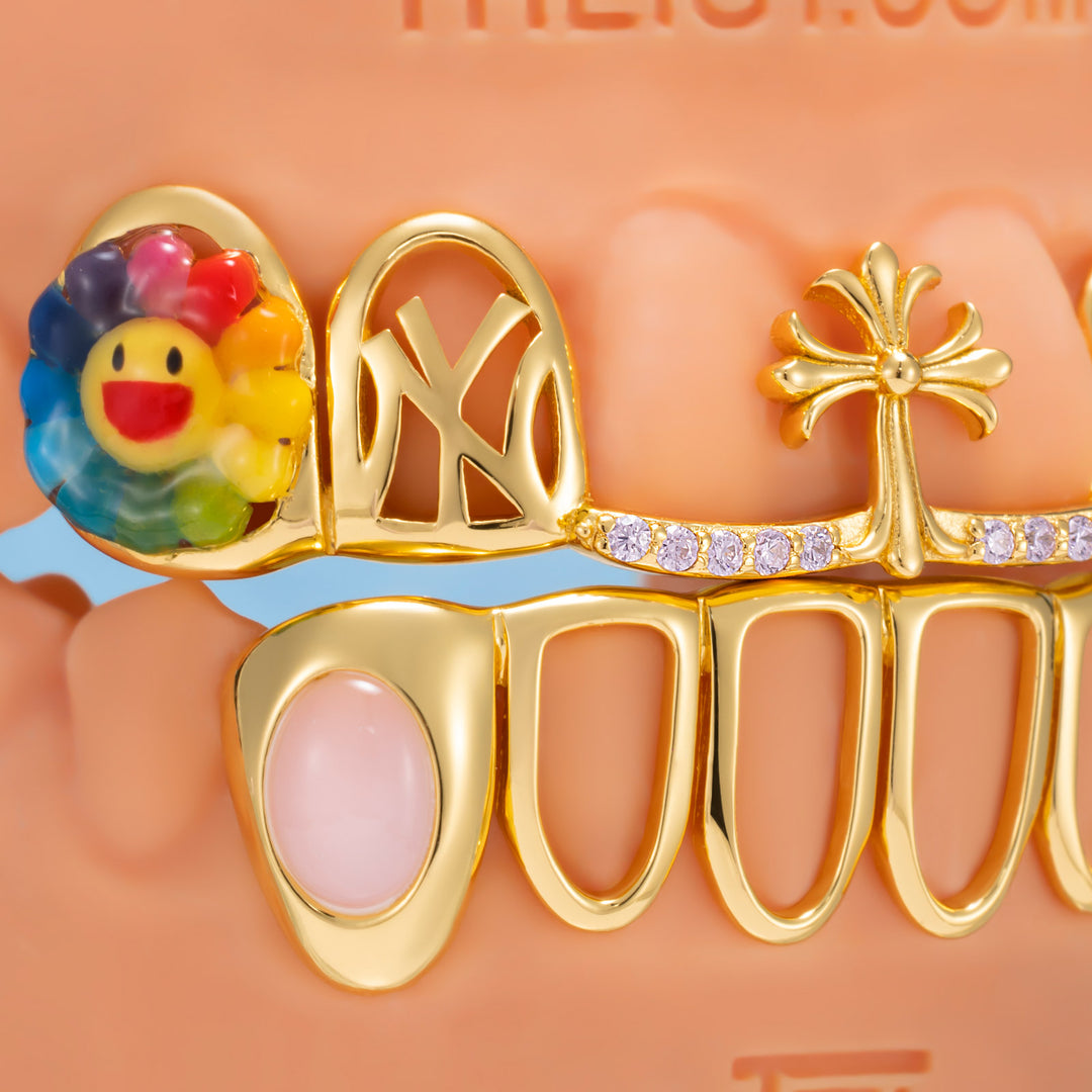 Rainbow Flower & Cross Custom Set