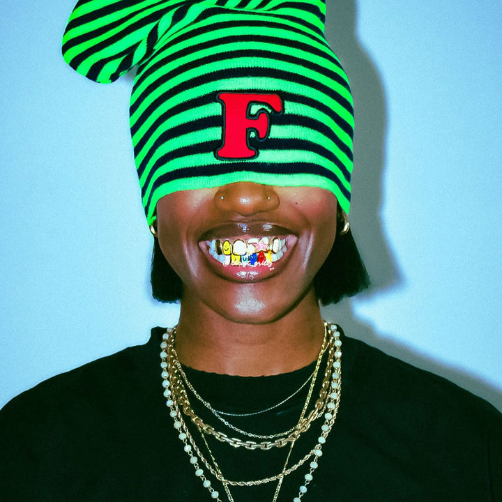 Rainbow Enamel Star & Smile Grillz
