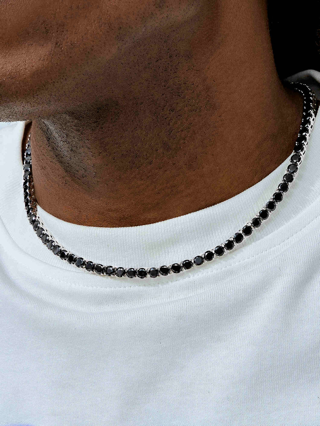 Rare Black Moissanite Tennis Chain