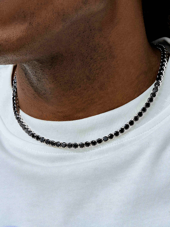 Rare Black Moissanite Tennis Chain
