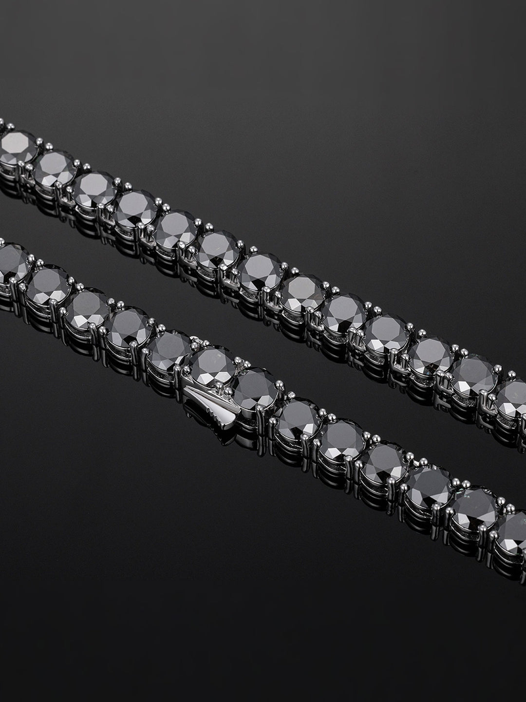 Rare Black Moissanite Tennis Chain