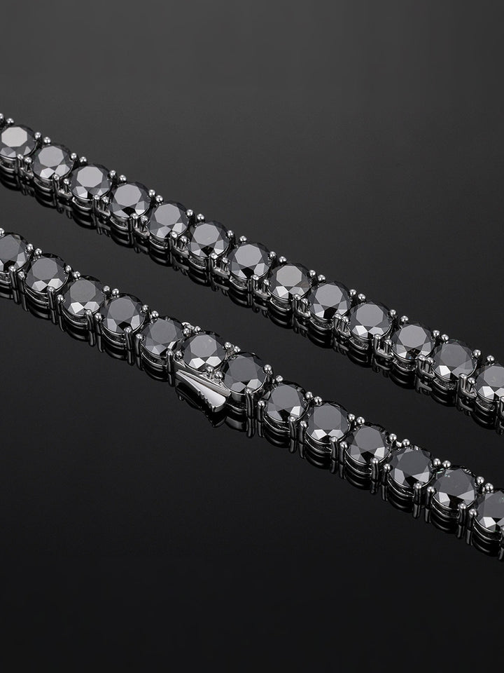 Rare Black Moissanite Tennis Chain