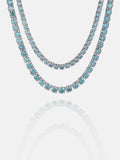 Rare Blue Moissanite Tennis Chain