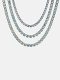 S925 Rare Blue Moissanite Tennis Chain