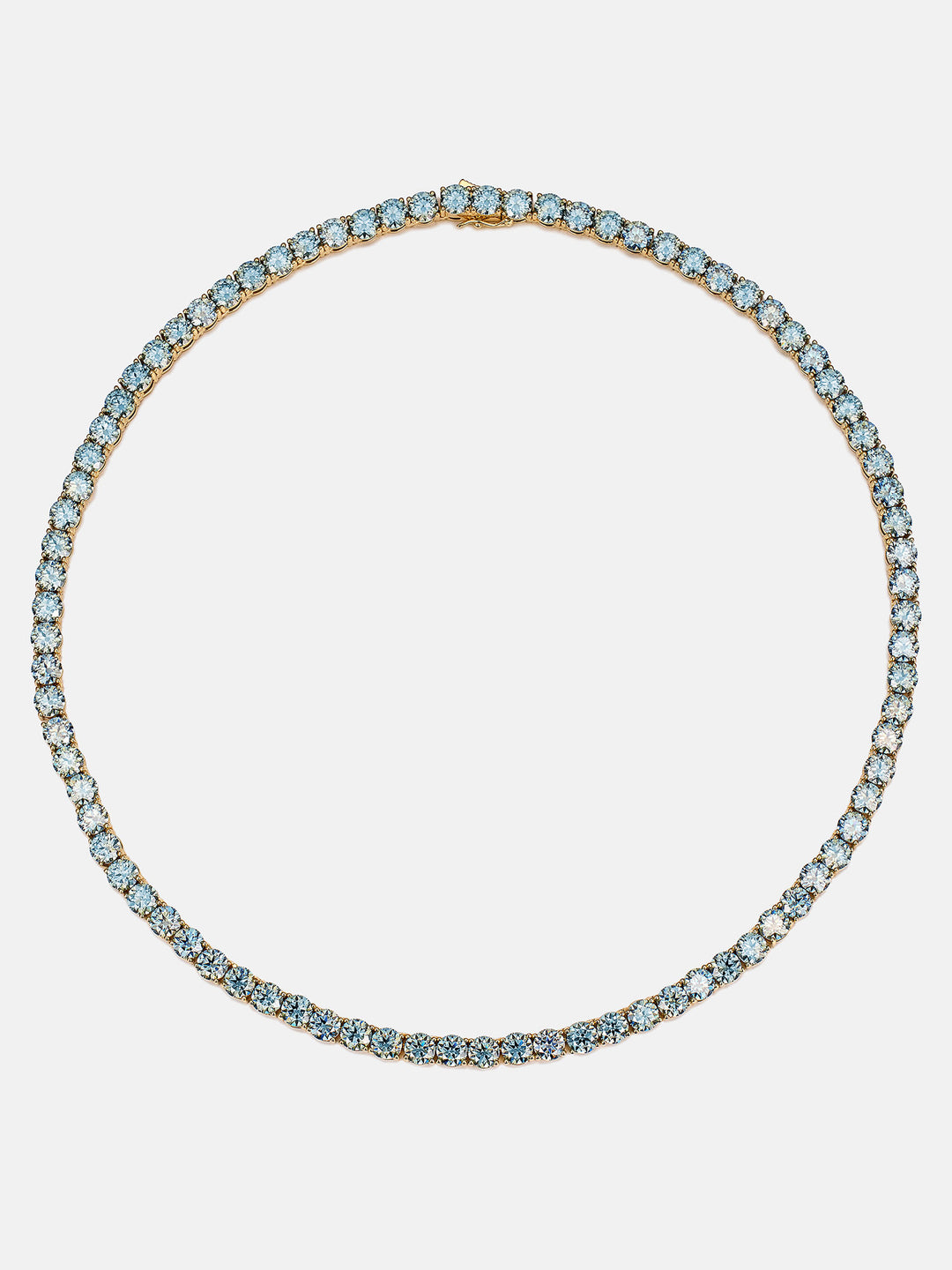 S925 Rare Blue Moissanite Tennis Chain