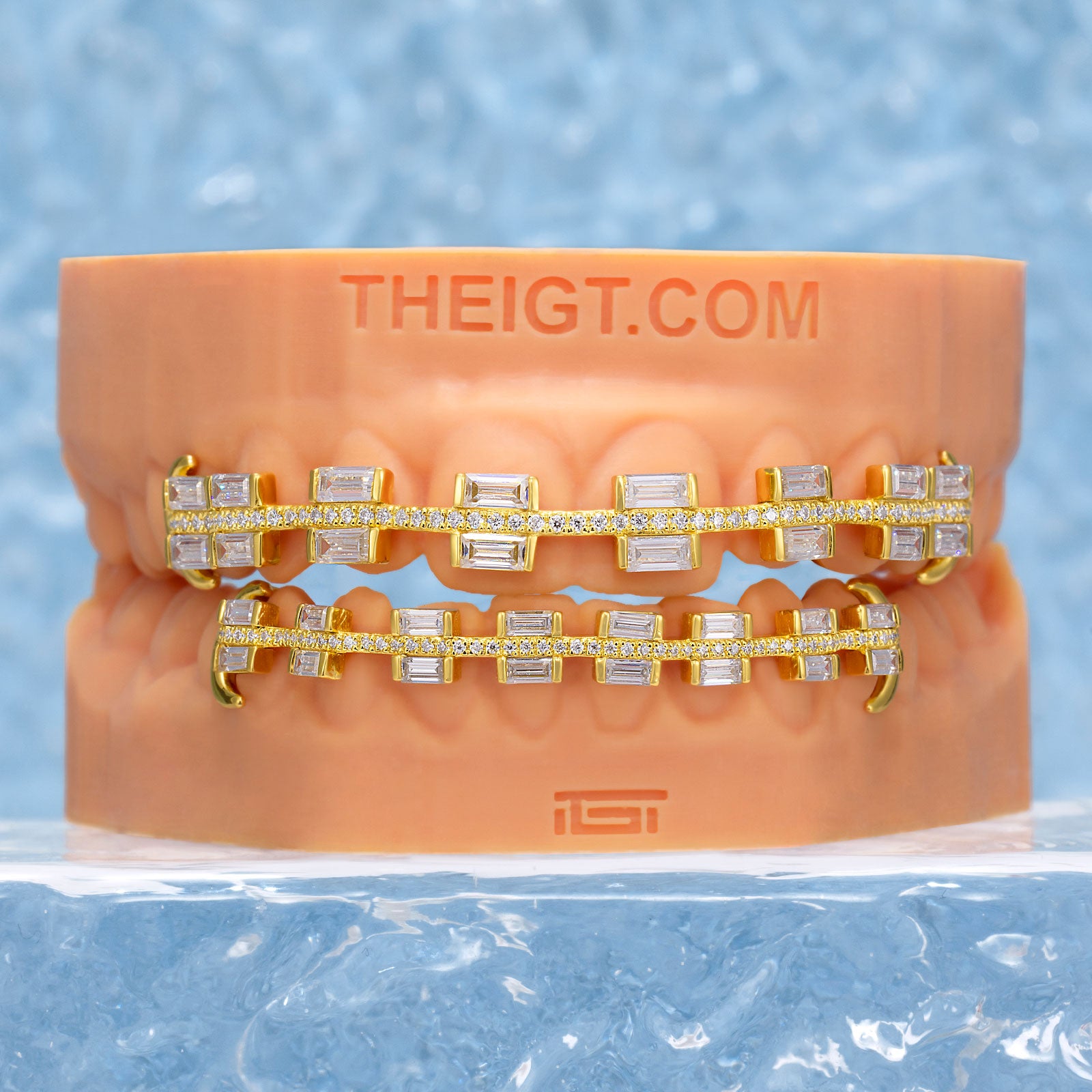 Rectangular Cut Brace Style Grillz