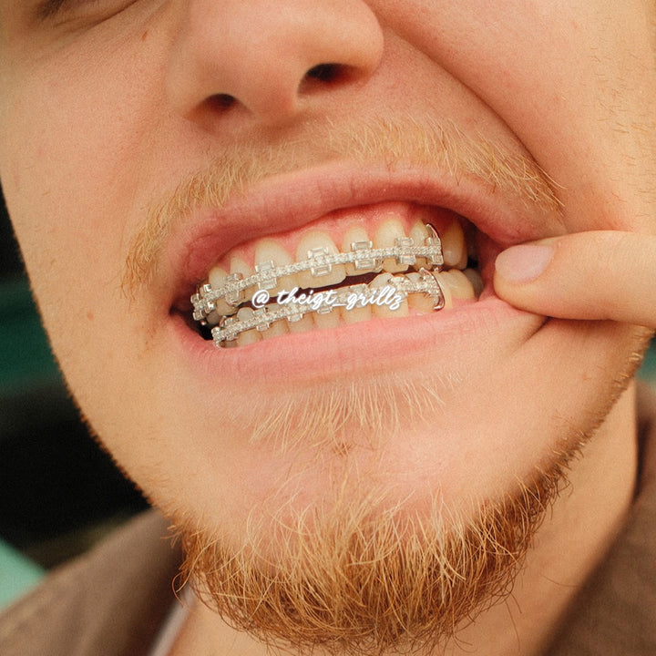 Rectangular Cut Brace Style Grillz
